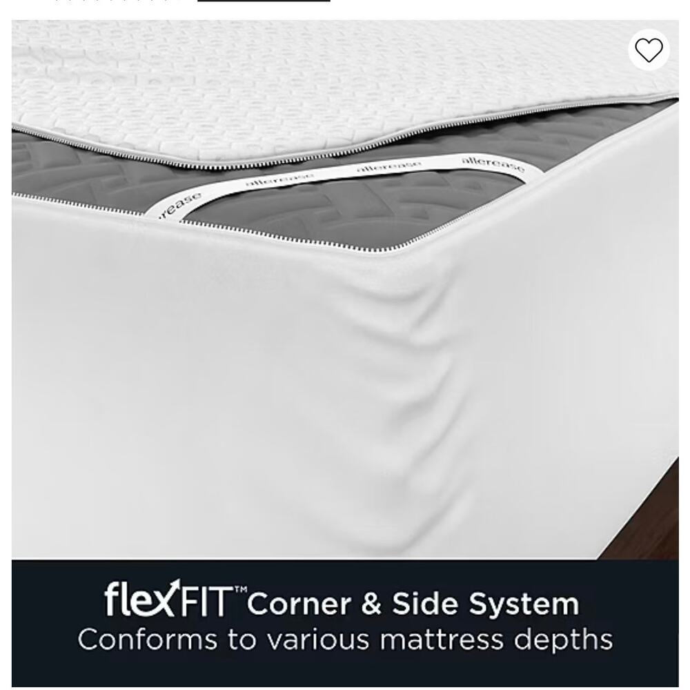 NEW! Allerease Platinum Mattress Protector Queen White - Picture 2 of 8